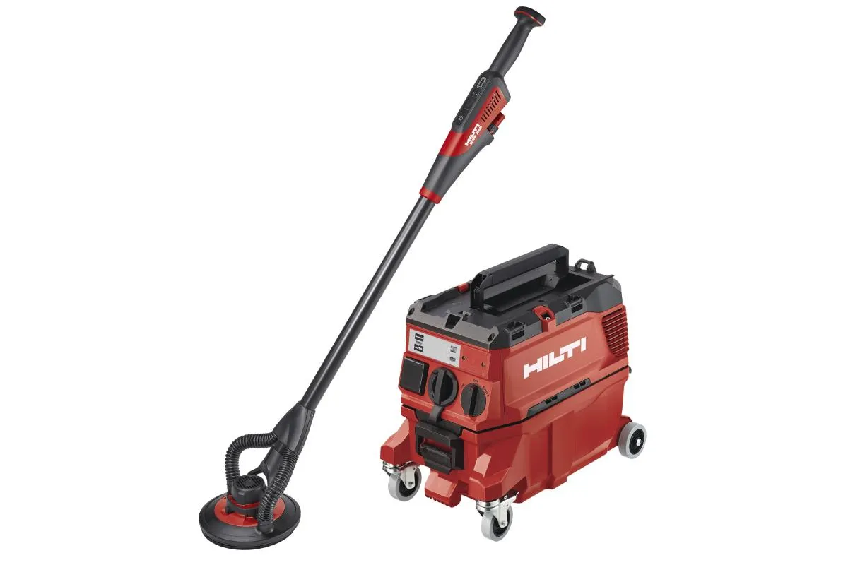 szlifierka z odkurzaczem przemysłowym