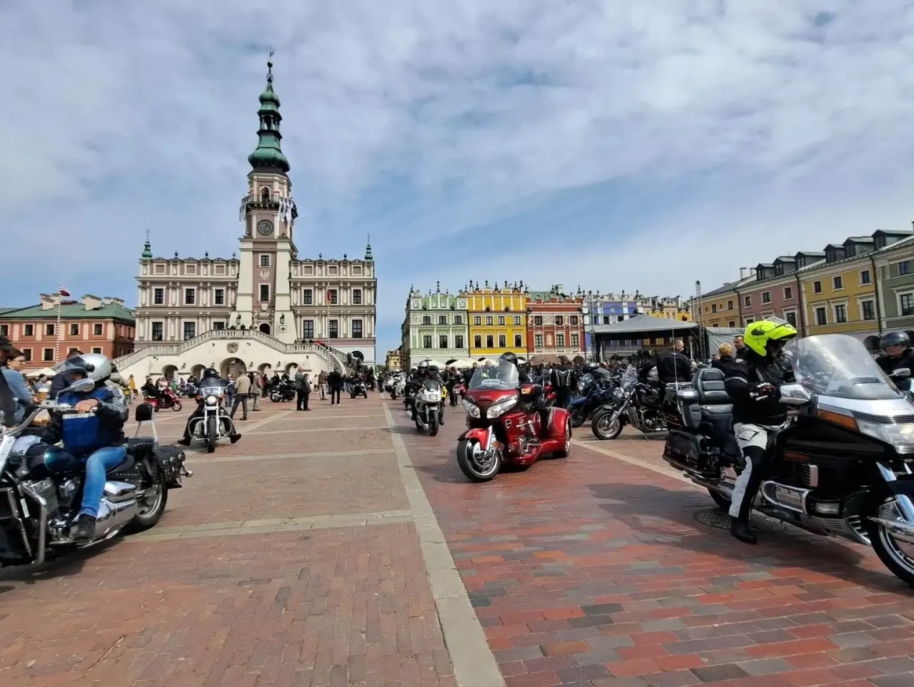 zamość rynek motocykl