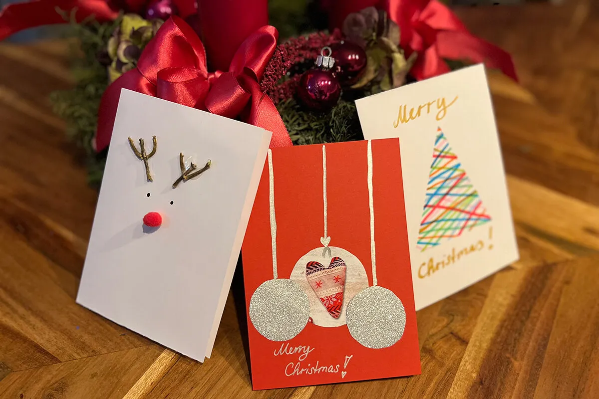 Selbstgemachte Weihnachtskarten Ideen