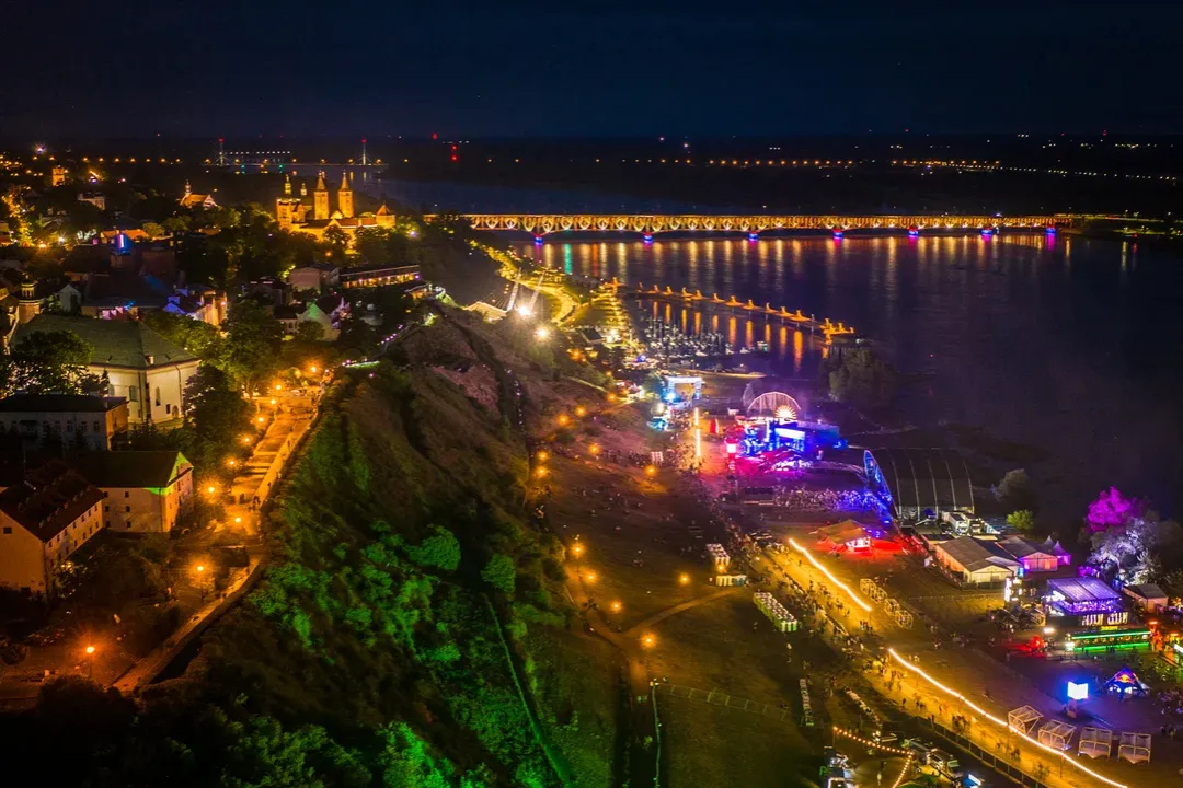 Audioriver Płock festiwal widok z lotu ptaka