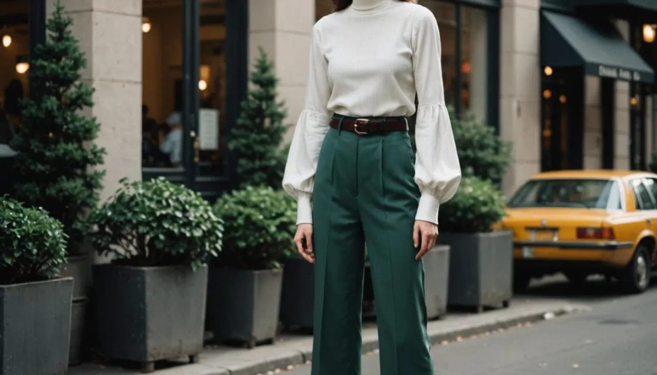 koszula szerokie spodnie french tuck stylizacje