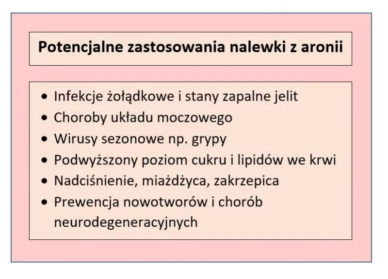przeciwwskazania nalewka z aronii infografika