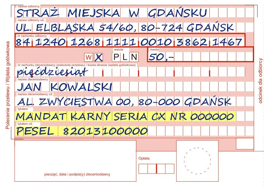 mandat karny policja straż miejska