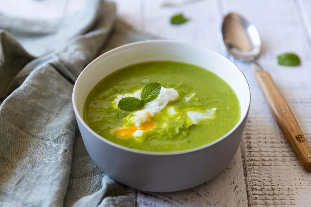 soupe de petits pois veloutée