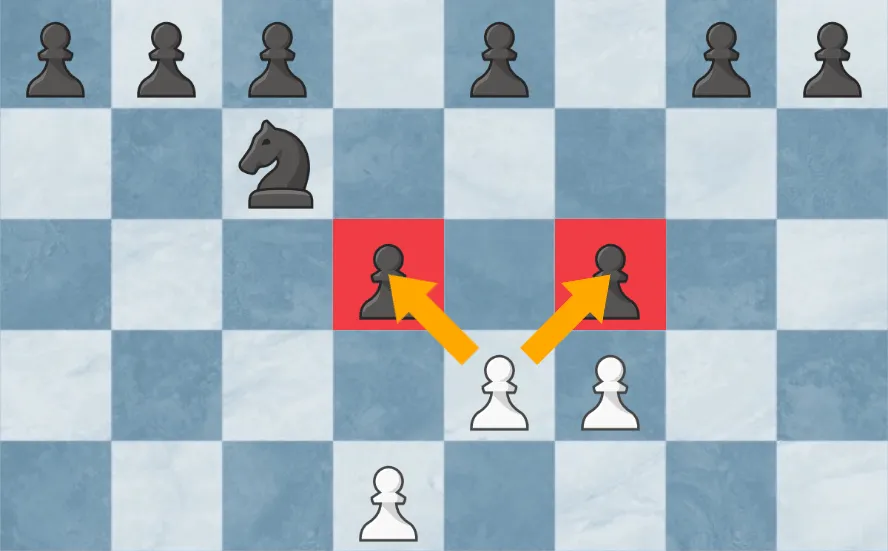 ruch pionka szachy jedno pole