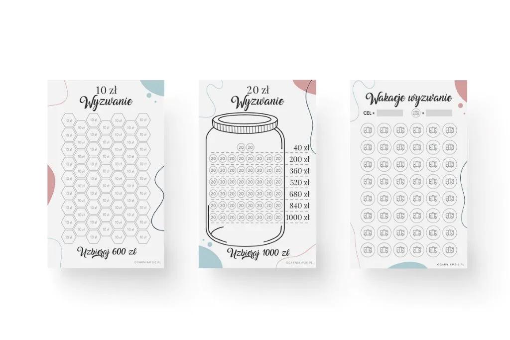 kalendarz oszczędzanie pieniędzy wakacje