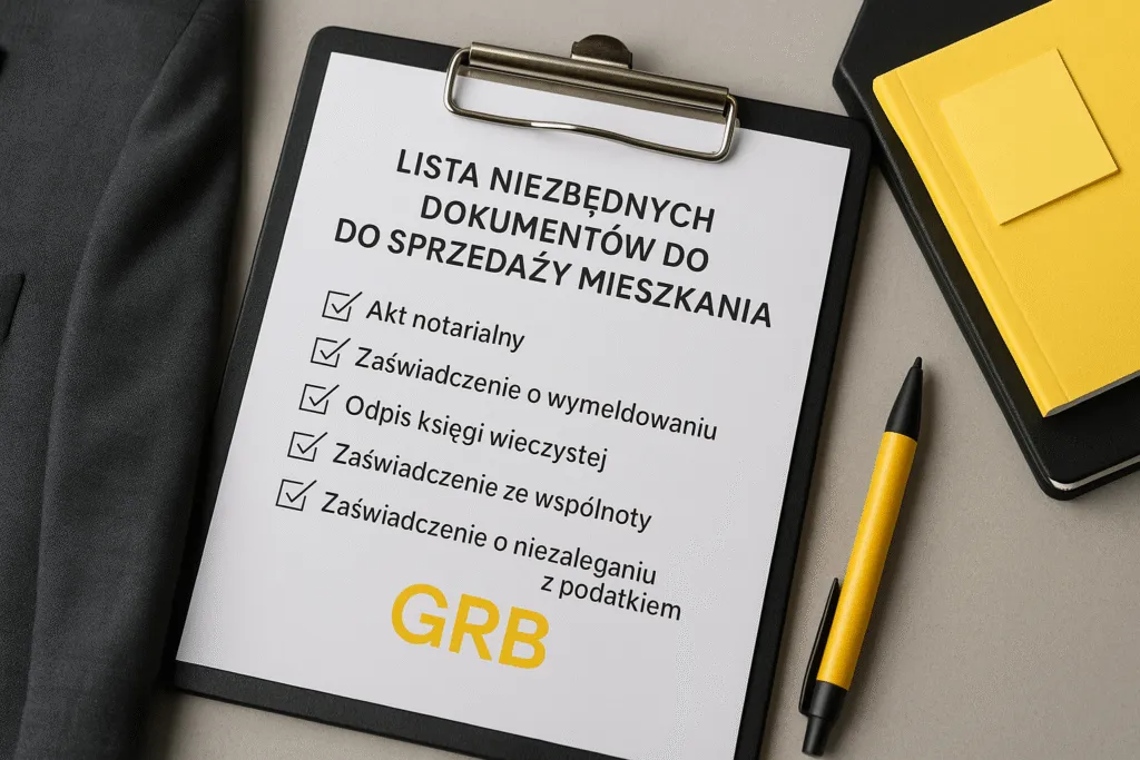 Lista dokument&oacute;w do sprzedaży mieszkania