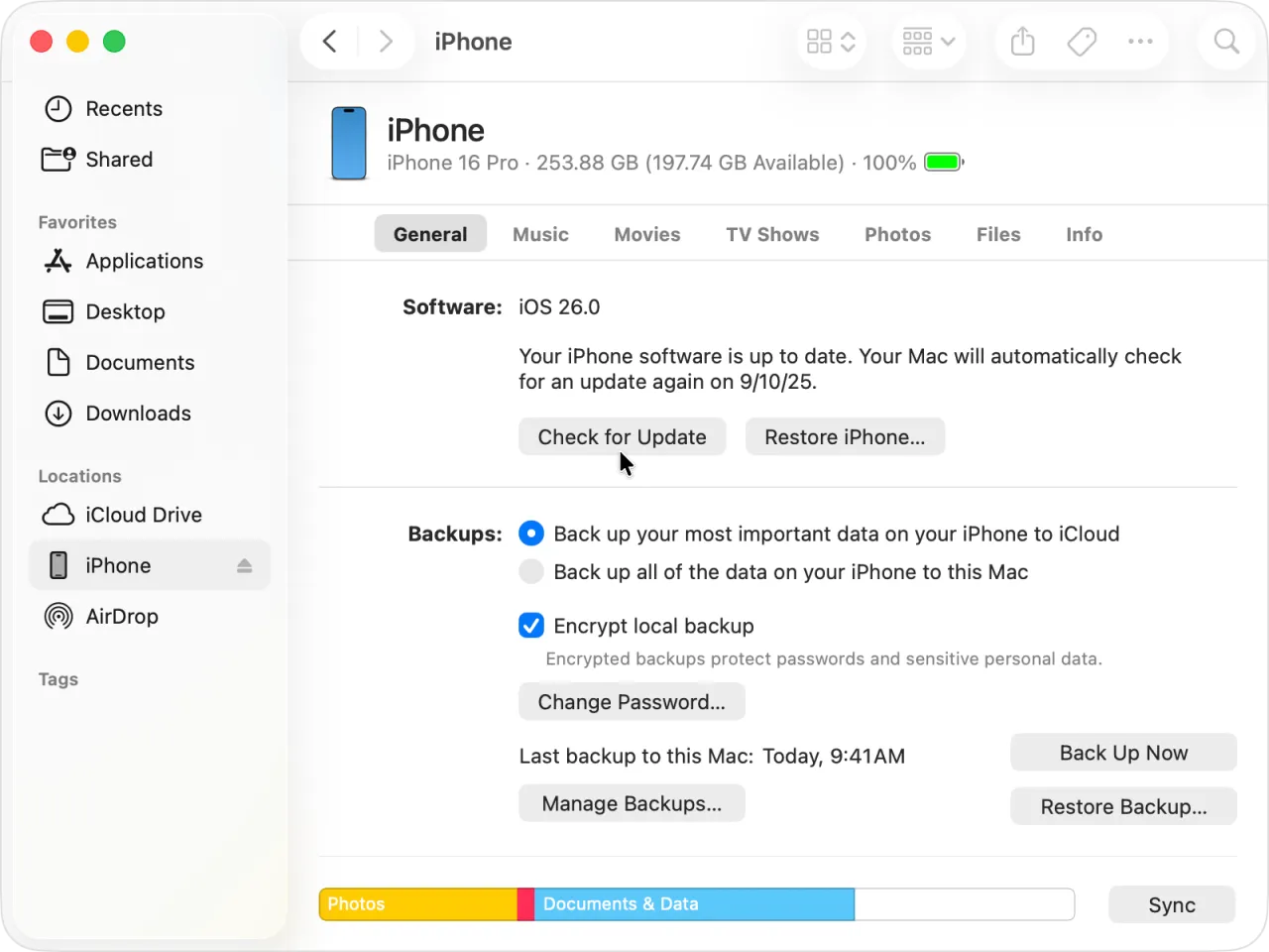 aktualizacja ios finder mac itunes windows