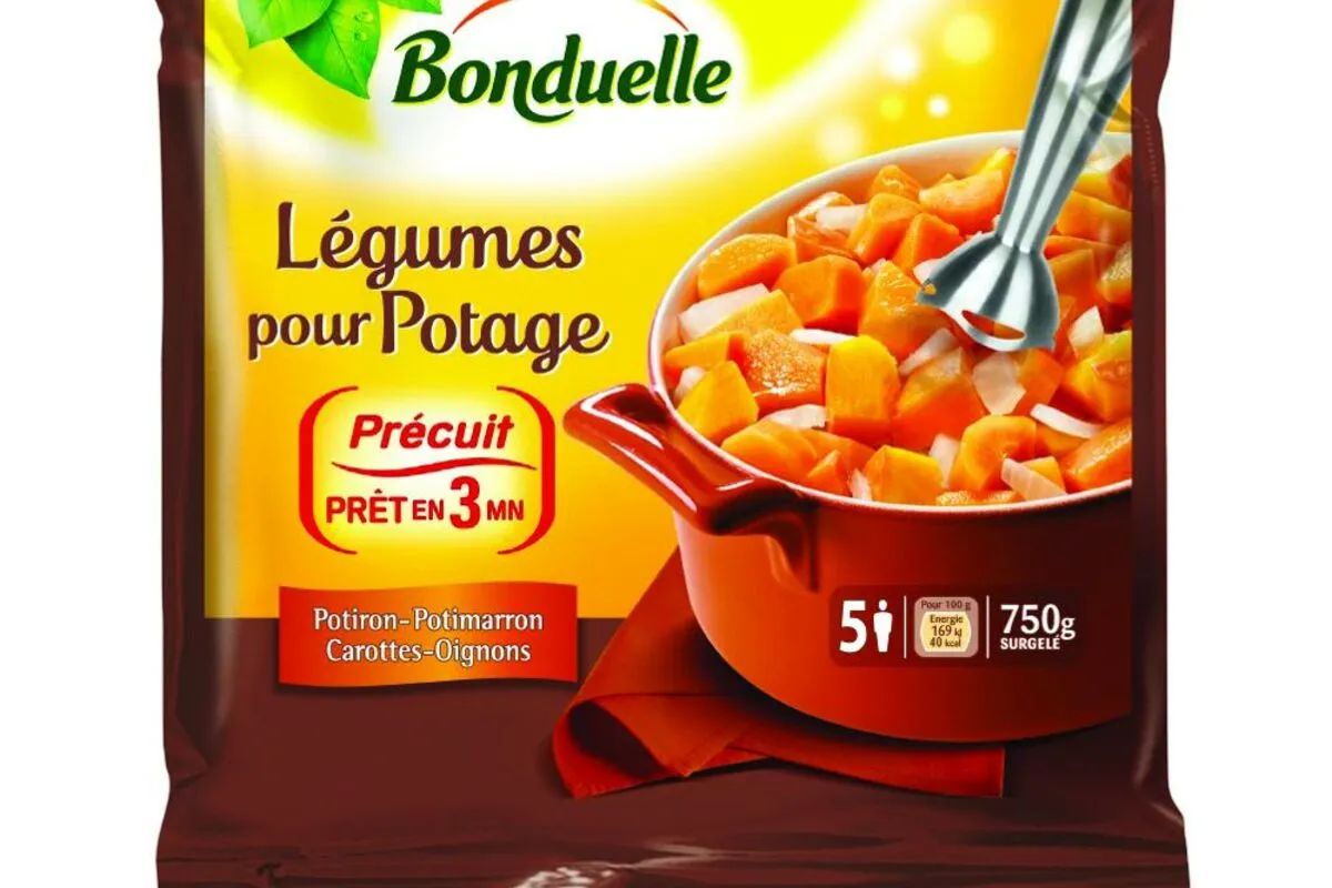 Diff&eacute;rents types de l&eacute;gumes surgel&eacute;s pour soupe