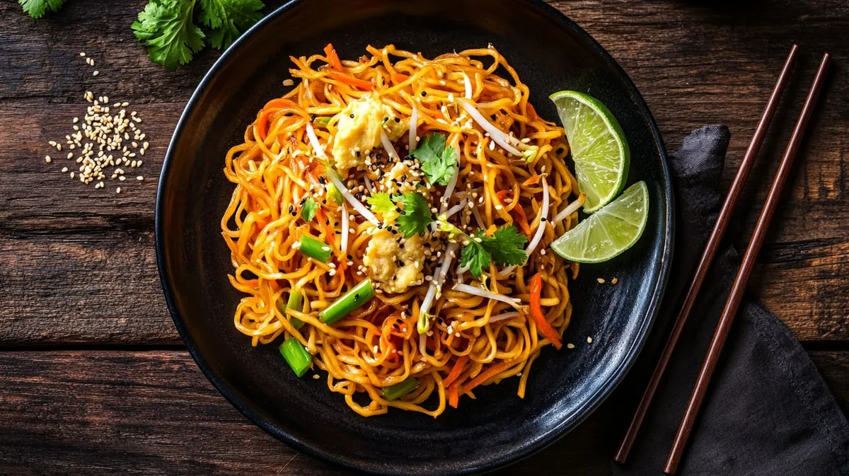 Variationen chinesische Bratnudeln