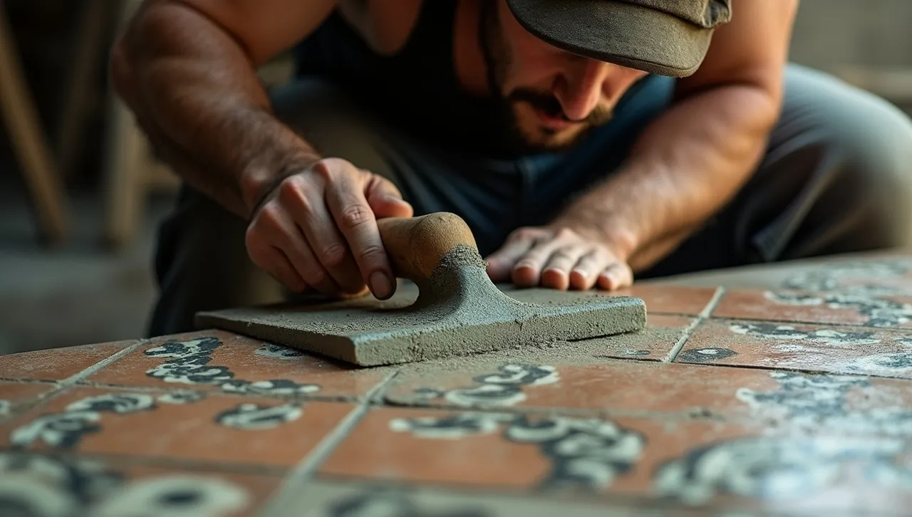 Usuwanie filmu epoksydowego z płytek