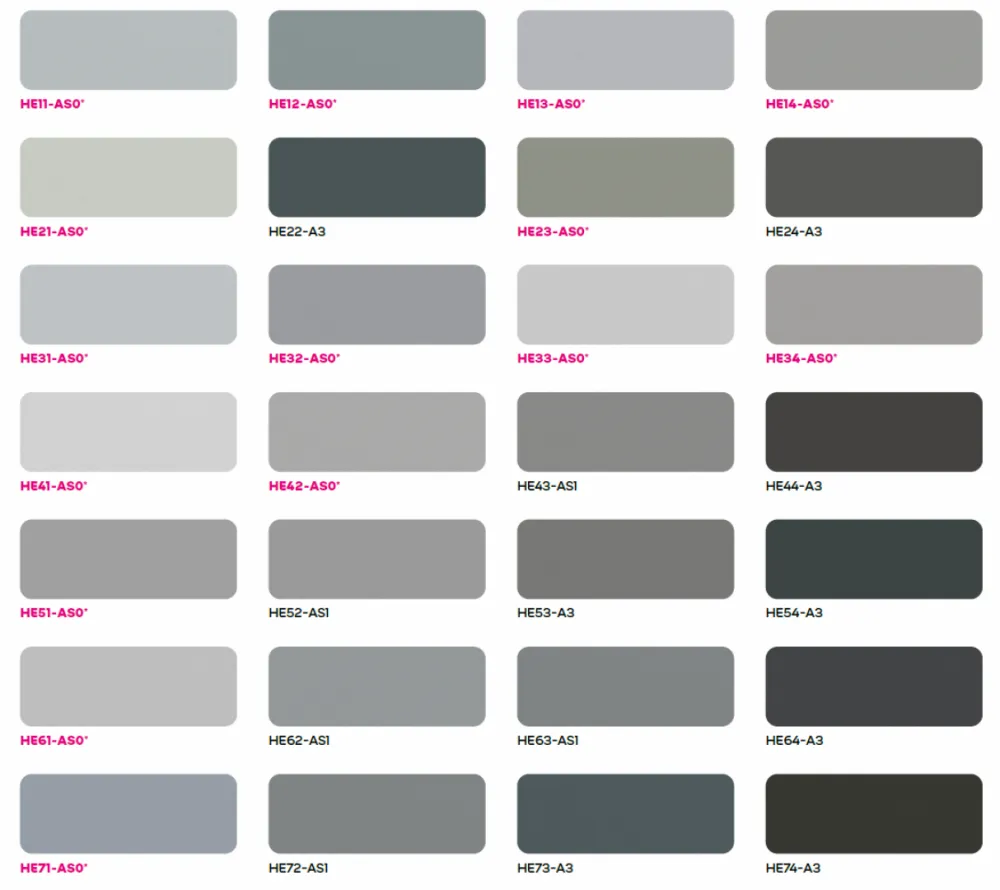 paleta odcieni koloru szarego z polskimi nazwami