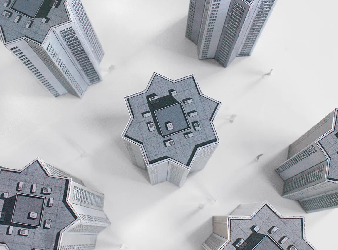 Osiedle Gwiazdy Katowice rzut z g&oacute;ry architektura