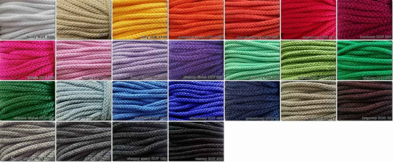 por&oacute;wnanie sznurk&oacute;w bawełnianych i jutowych do makramy