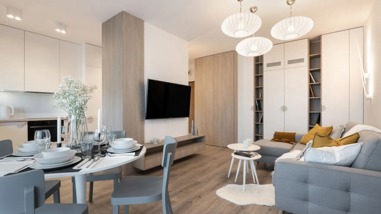 mieszkanie 50m2 styl skandynawski nowoczesny aranżacja