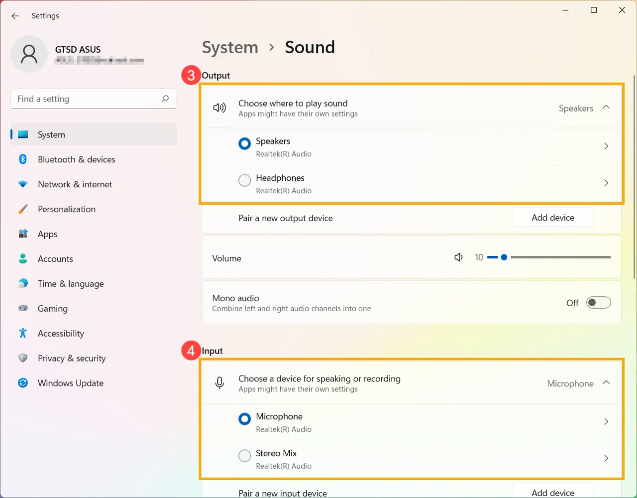 ustawienia dźwięku windows 10 lub 11