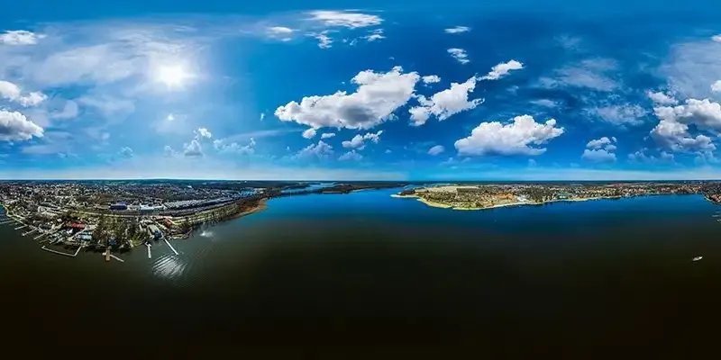 Panorama Ostr&oacute;dy Jezioro Drwęckie