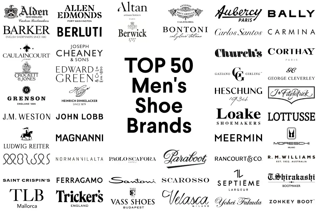 Luxury men's shoes brands collage