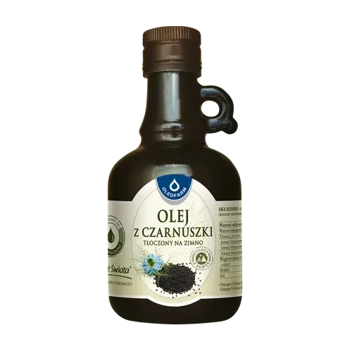 przechowywanie oleju z czarnuszki ciemna butelka