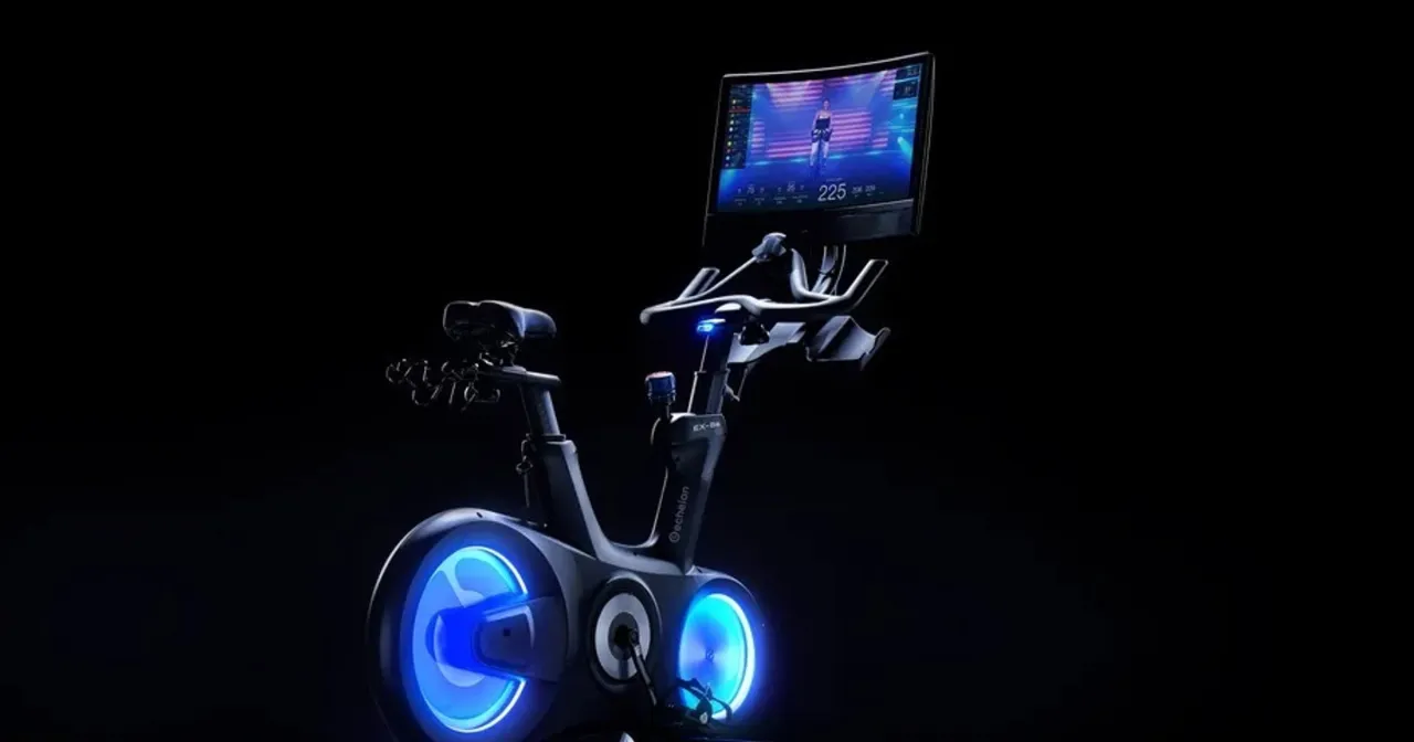 rowerek stacjonarny z wyświetlaczem smart