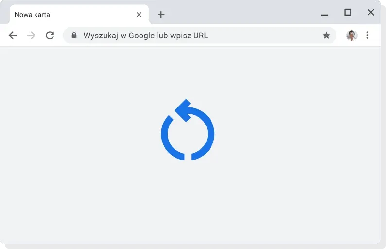 Ikona aktualizacji Google Chrome w menu przeglądarki