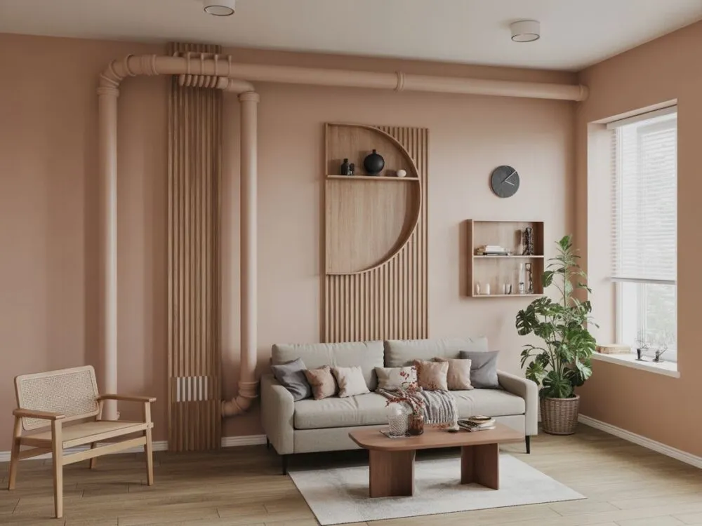 kreatywne wykorzystanie maskownic do rur CO w aranżacji