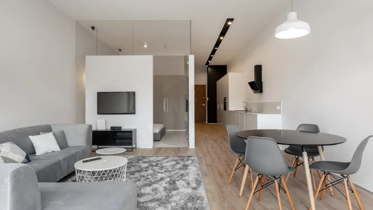 Kawalerka z wydzieloną strefą sypialnianą