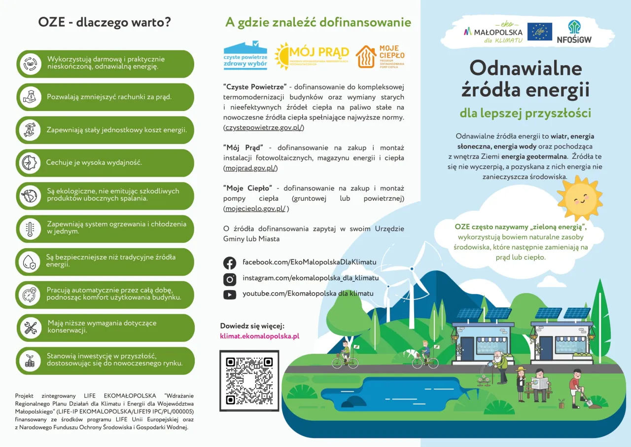 zalety i wady odnawialnych źródeł energii infografika