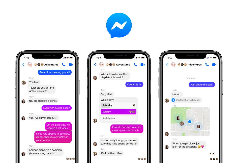 Messenger aplikacja interfejs czat