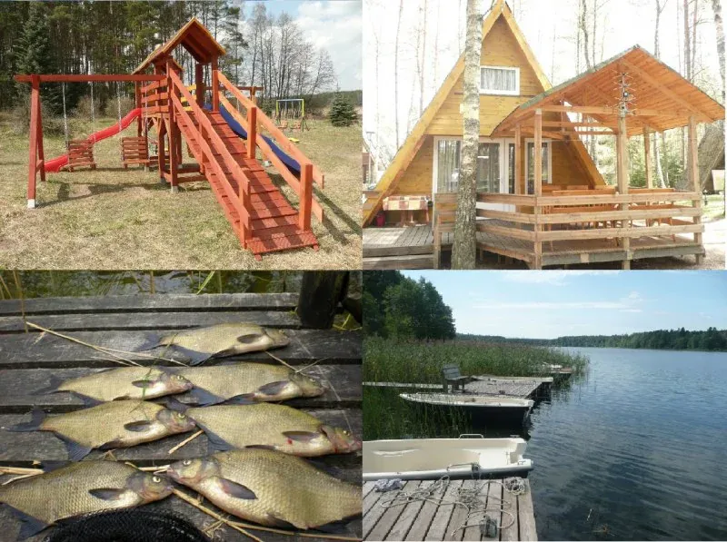 Agroturystyka wędkarska pomost jezioro