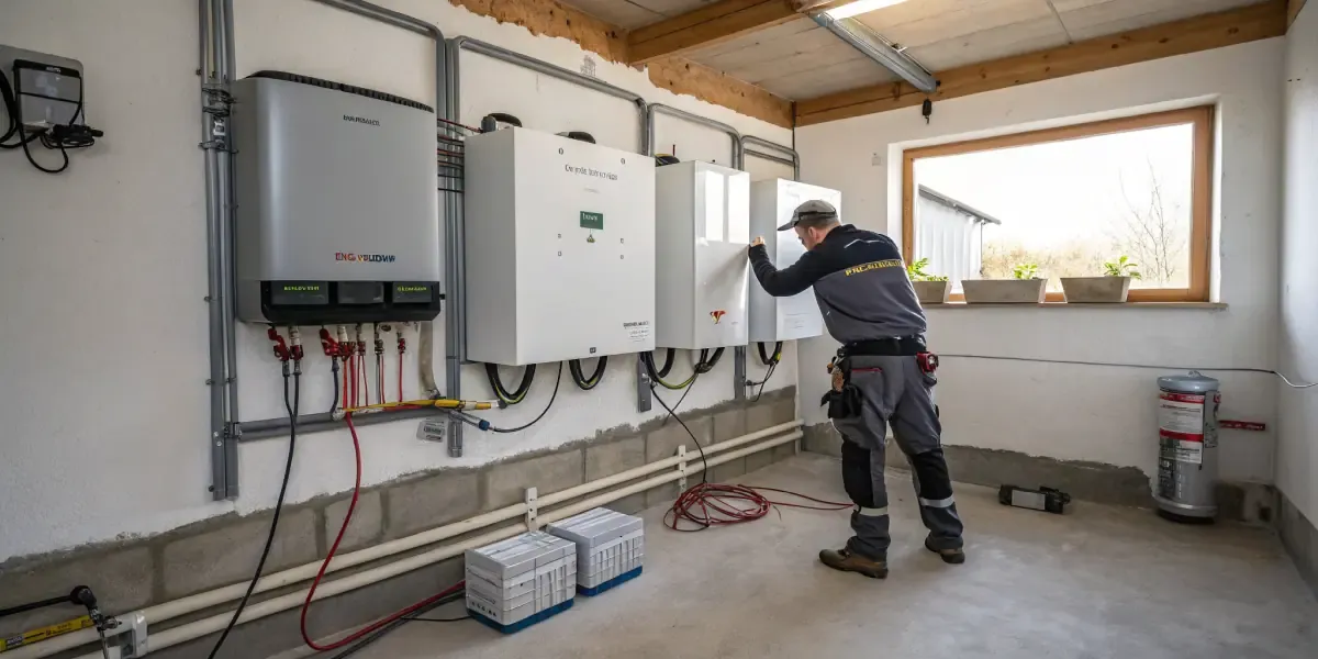 Elektryk w Szwajcarii instalujący panele fotowoltaiczne