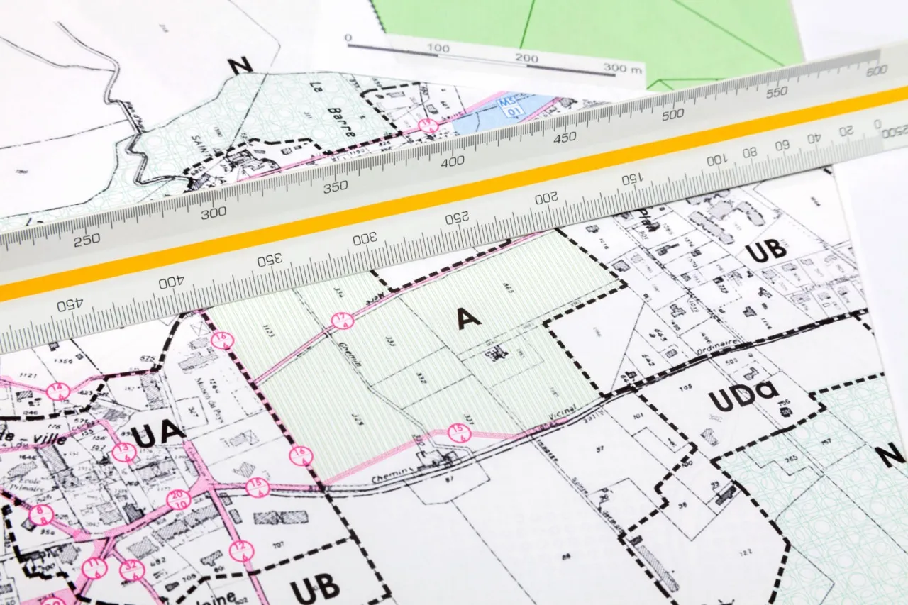 Mapa z miejscowym planem zagospodarowania przestrzennego