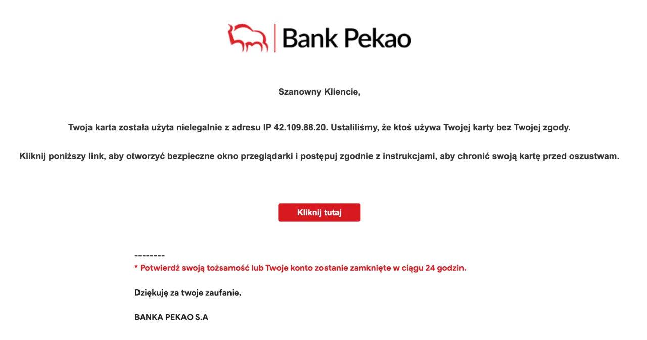 karta płatnicza pekao blokada