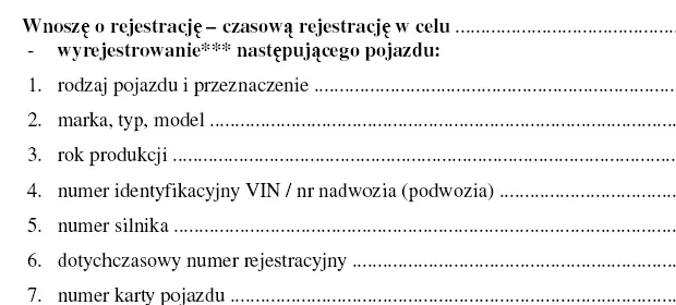 dokumenty do rejestracji motoroweru