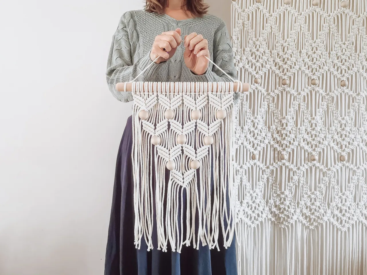 prosta makrama ścienna inspiracje