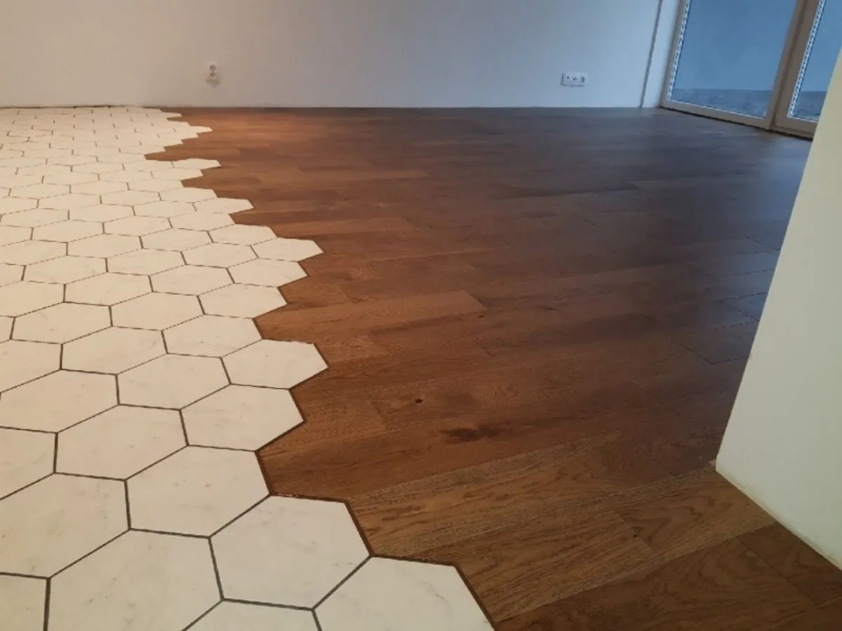 płytki heksagonalne przejście panele