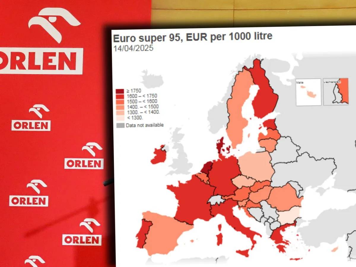 Mapa cen paliw Polska
