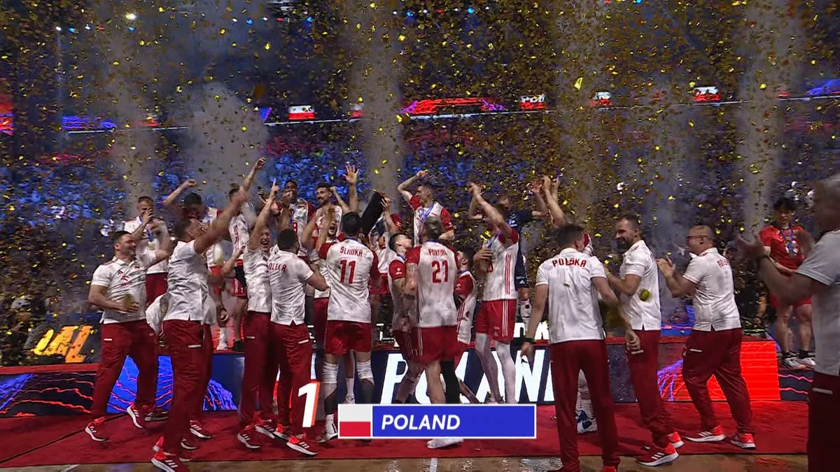 Reprezentacja Polski siatkarzy Liga Narod&oacute;w 2023 złoto
