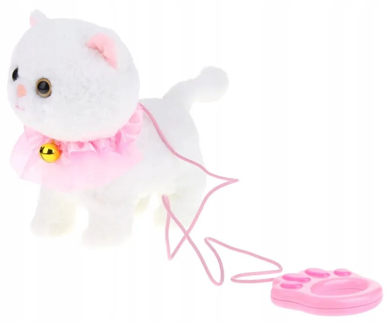 interaktywny pluszowy kot i statyczny kot pluszowy