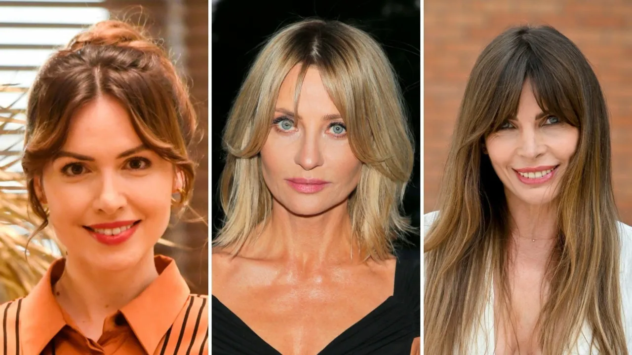 fryzury odmładzające po 40, fryzury anti-aging, fryzury z grzywką curtain bangs