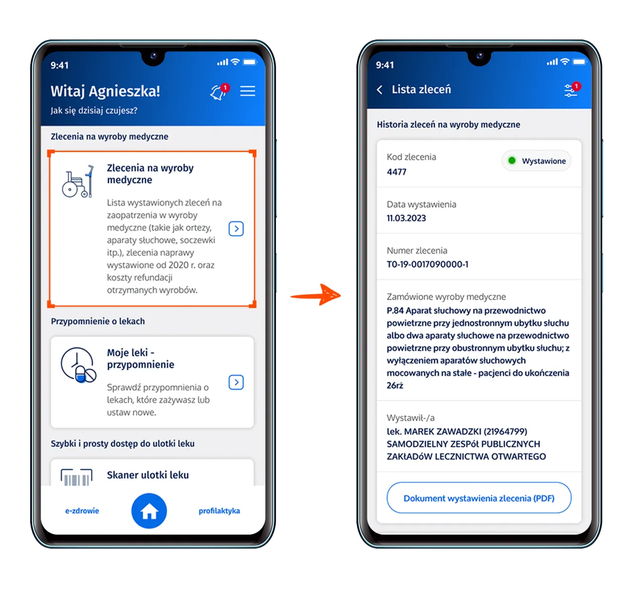 e-zlecenie na wyroby medyczne w systemie P1