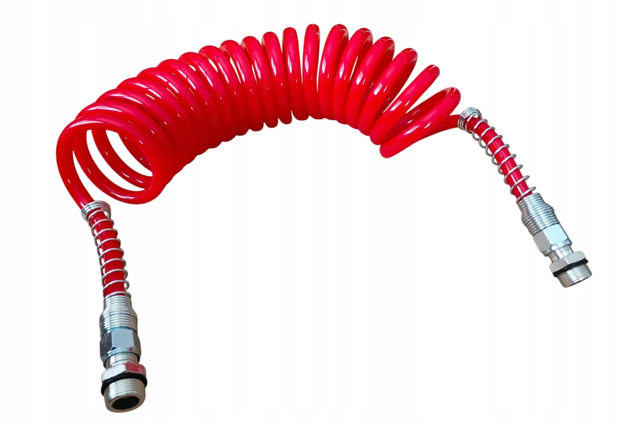 czerwony i żółty przewód pneumatyczny naczepa