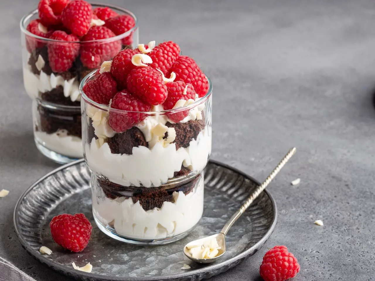 Warstwowe desery w szklankach