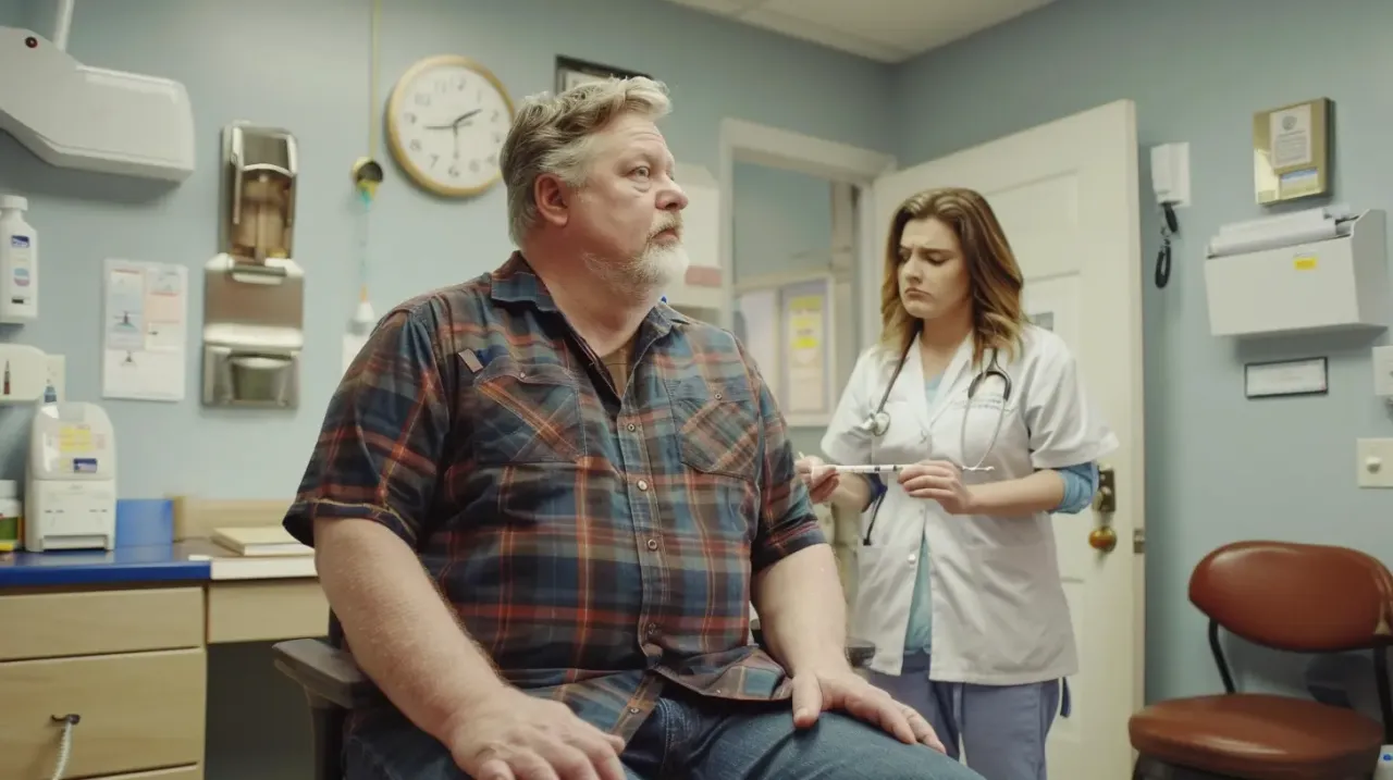 Lekarz przygotowuje zastrzyk dla pacjenta. Czy badanie kreatyniny musi być na czczo? Lekarz wyjaśnia.