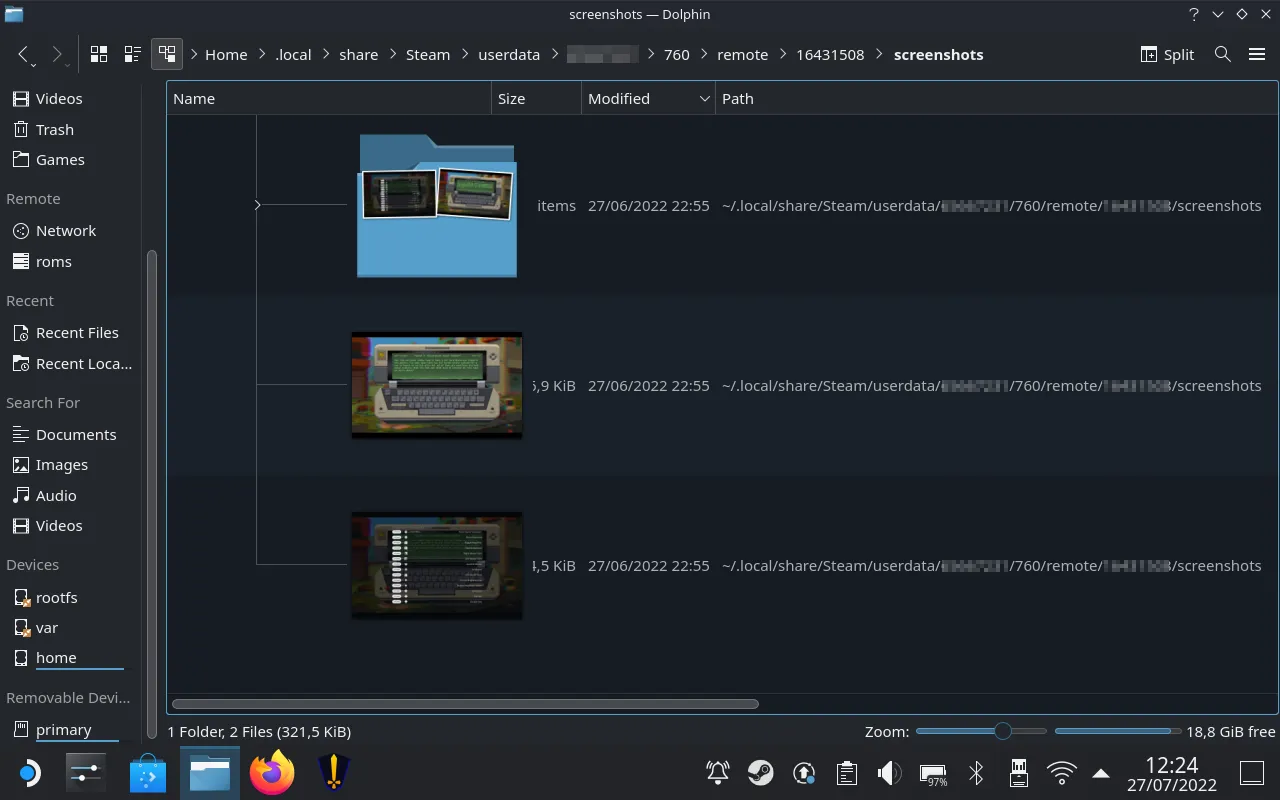 ścieżka folderu Steam userdata
