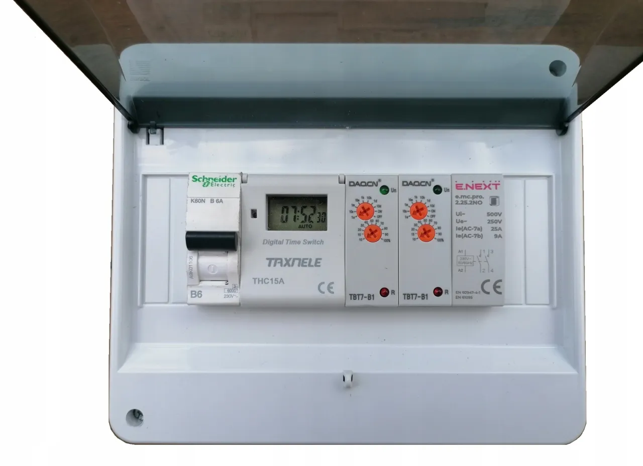 panel sterowania dmuchawy oczyszczalni timer