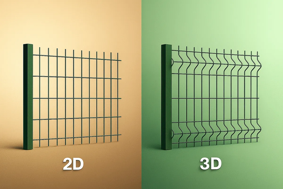 Przykładowe panele ogrodzeniowe 2D i 3D