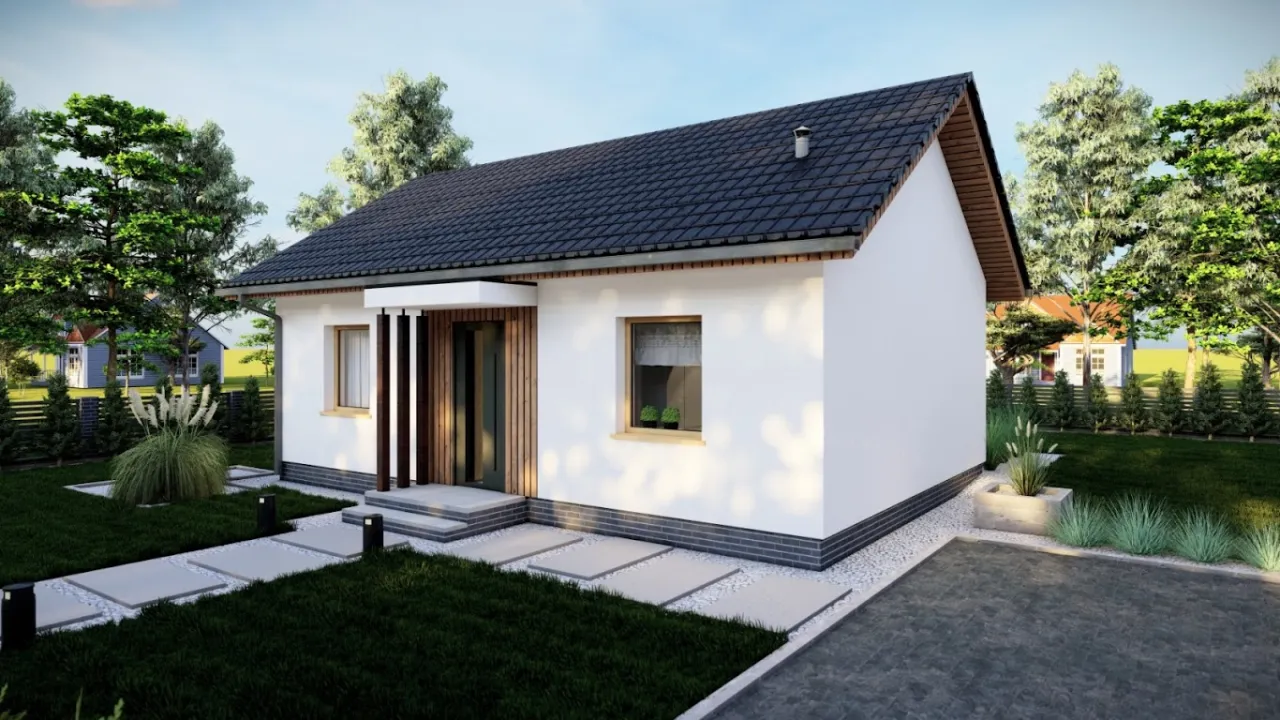 Zdjęcie Projekty domów z dachem dwuspadowym - oszczędność i styl w budowie