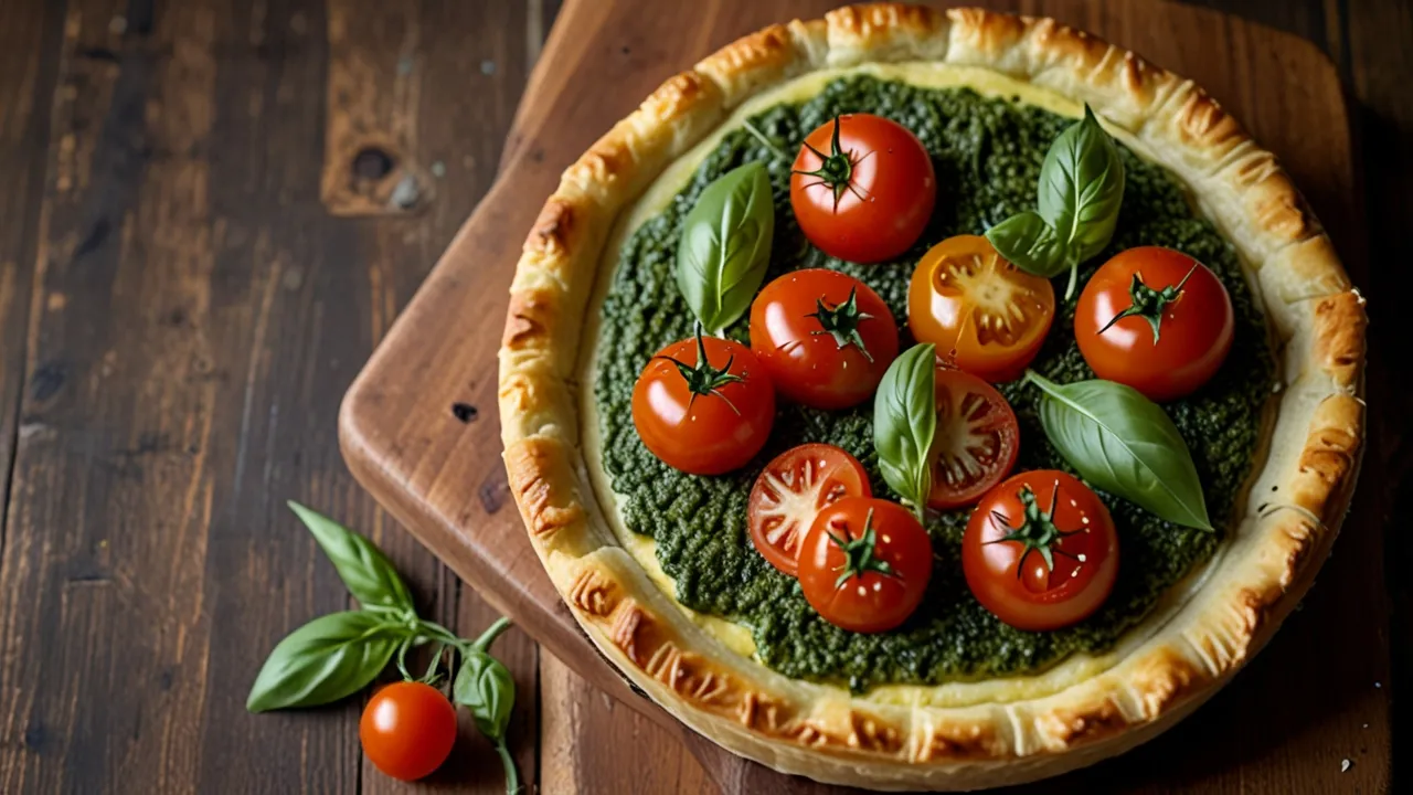 Zdjęcie Ciasto francuskie z pesto i serem: Wykwintny smak w zasięgu ręki już dziś!
