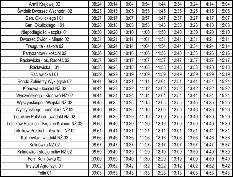 Zdjęcie Rozkład jazdy 47 Lublin – nie przegap ważnych godzin odjazdów